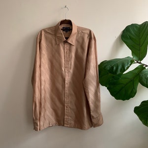 Vintage 1970s Golden Stripe Button Up Gran Fama