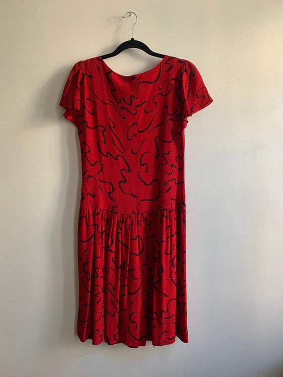80s does 40s Dropwaist Dress