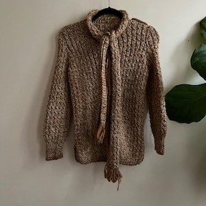 Maglione antico 1940 con sciarpa piccola