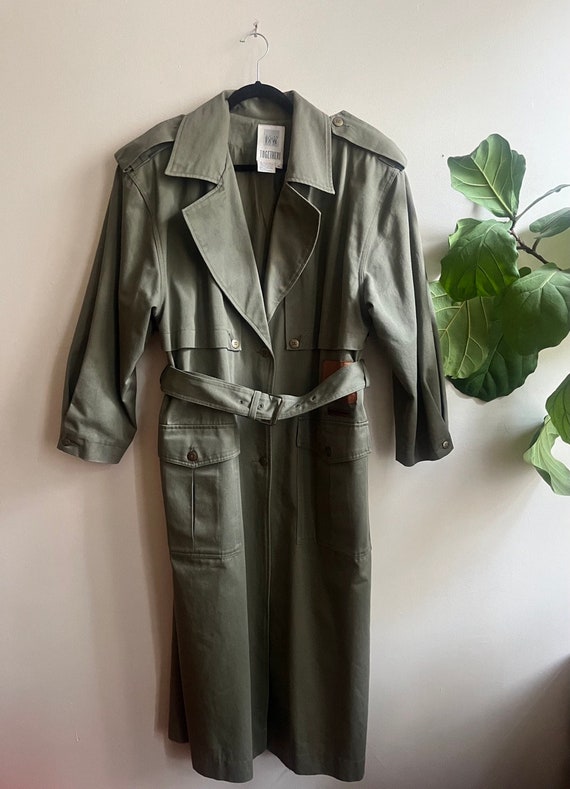 Vintage 1990s Utility Trench Coat Together! 14