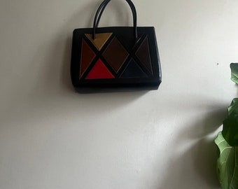 Vintage 1960s Mod Colorblock Purse