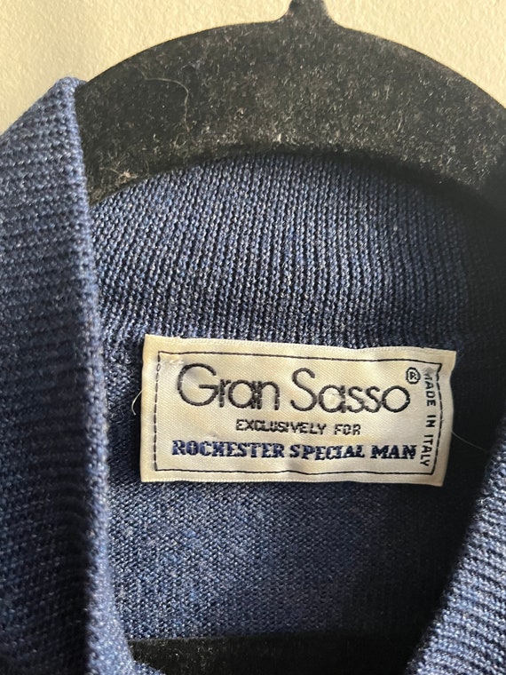 Vintage 1980s Wool Knit Sweater XXL Gran Sasso - image 8