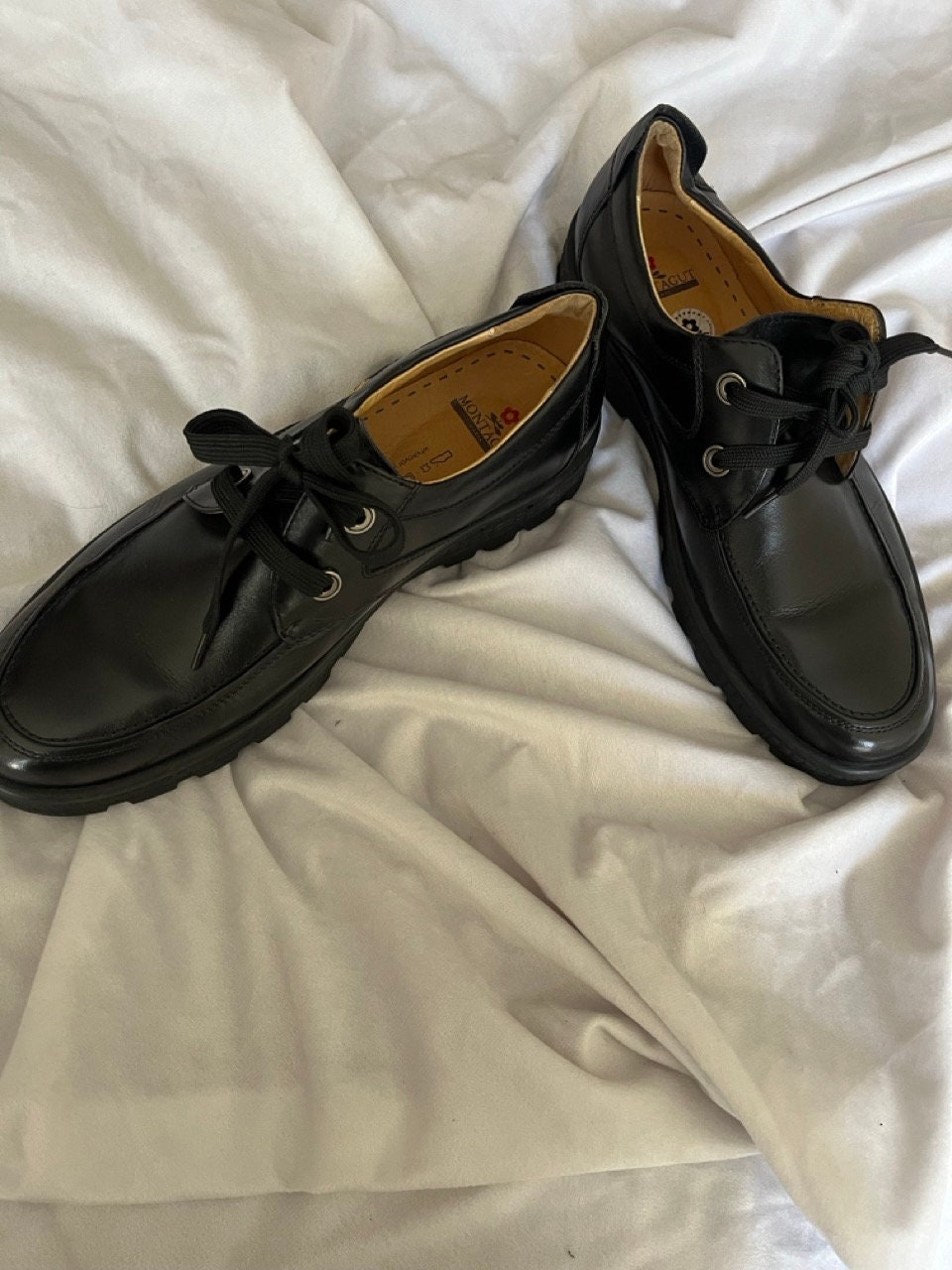 靴 00s archive leather design shoes y2k Archive SKECHERS Y2K Vintage Classic Unisex Black and White