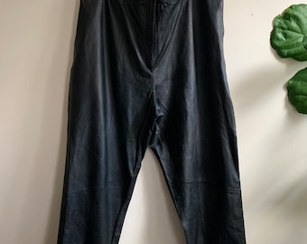 Vintage 1990s Leather Pant Tibor 42