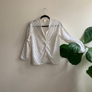 Vintage 1960s Textured Cardigan Small