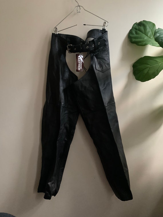 New With Tags Vintage 1990s Leather Chaps XL Hot … - image 1