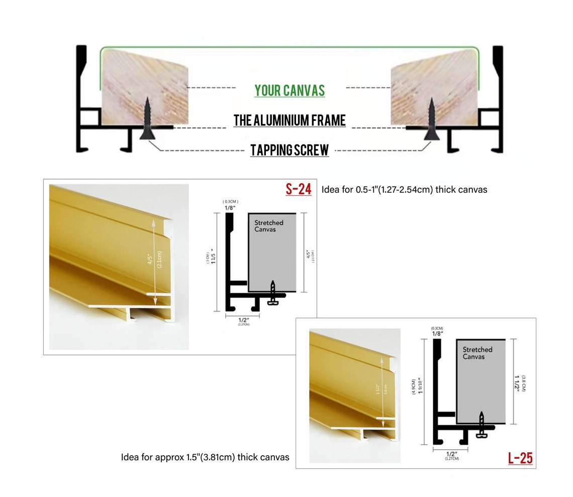 Custom Floater Frame Custom Aluminum Floating Frames, Floater Frame for Canvas Paintings ...