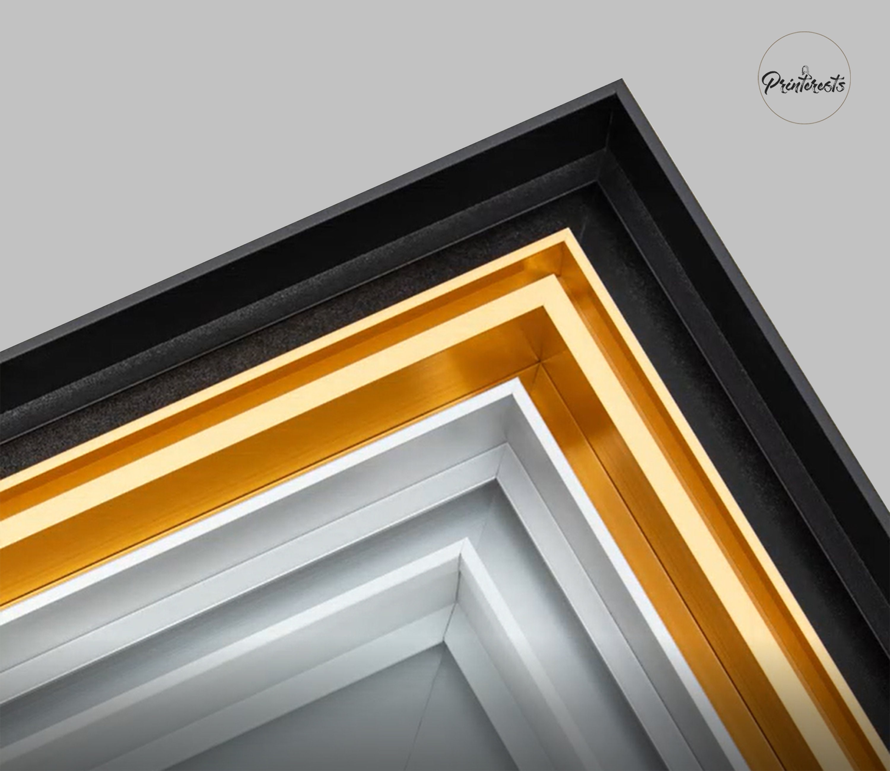 12x16 Canvas Print, Floating Gold Frame - Canvas On Demand®