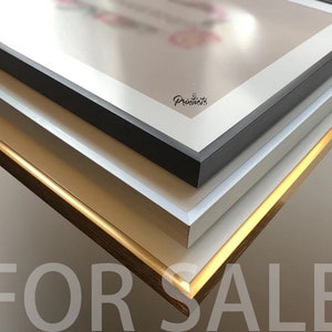 Any 2 FOR half price/BIG SALE/Thin Aluminum Frame in A1/A2/A3/A4/A5 picture Frame, Photo Frame Black/Silver/Gold/ Frame with Mat