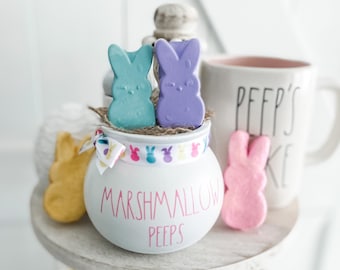 Mini Keramik Ostern Dekor, Peep Decor, Keramiktopf, Oster Tiered Tablett Decor, Rae Dunn inspiriert, Mini-Ostern-Dekor