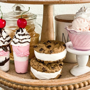 Faux Ice Cream Sandwich Fake Ice Cream Fake Sweets Fake Chipwich Ice Cream Day Tiered Tray Photo Props Fake Bake image 1