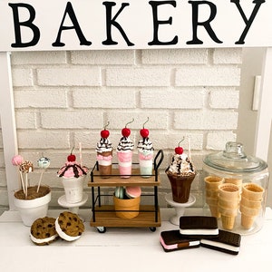 Faux Ice Cream Sandwich Fake Ice Cream Fake Sweets Fake Chipwich Ice Cream Day Tiered Tray Photo Props Fake Bake image 5