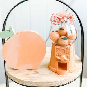 Gumball Machine, Tiered Tray Decor, Peach Gumball Machine,Peach MINI Gumball, YOU CHOOSE,Peach Tiered Tray, Peach farmhouse decor