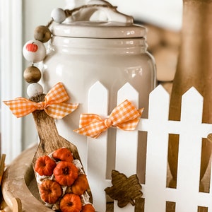 Fall Tiered Tray Decor Bundle, Farmhouse Fall, Fall Mini Ladder, Mini Tiered Tray Arch, Mini Farmhouse Fence, Pumpkin Tiered Tray Banner image 10