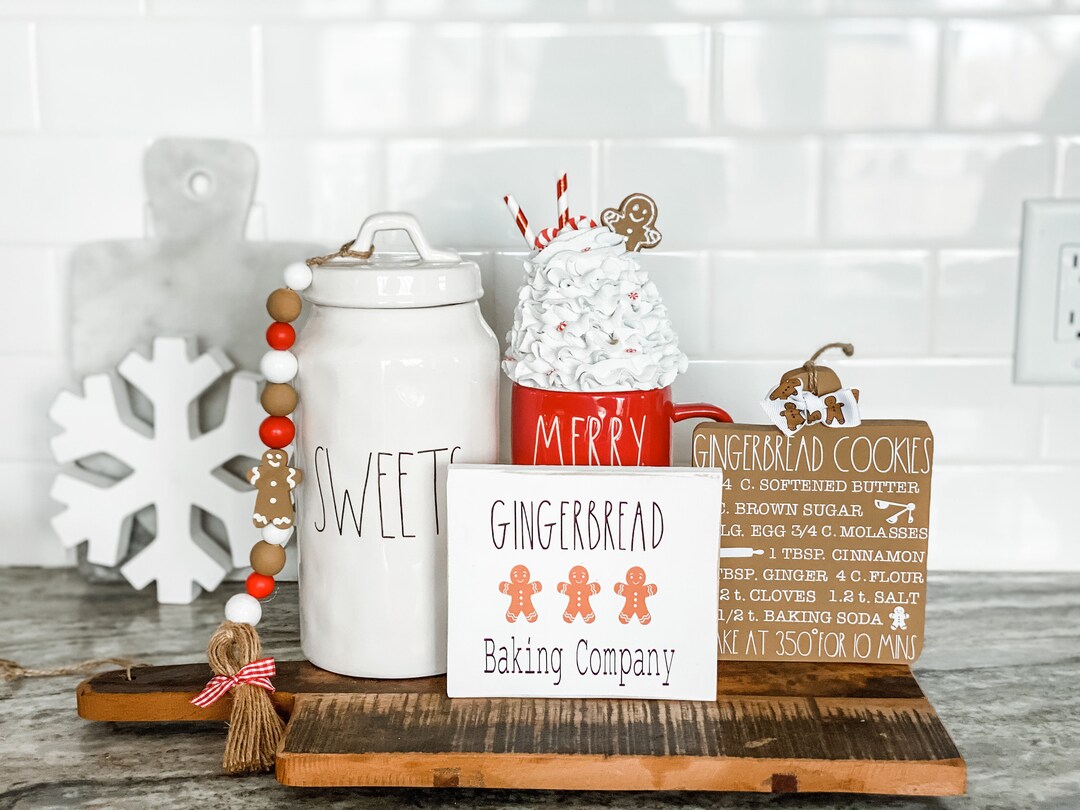 Gingerbread Kitchen Decor Gingerbread Bundle Set of 4 Gingerbread