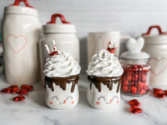 Hi friends! Check out this cute glass mug with a whipped topper 😍 Wha, Glass Cups With Vinyl