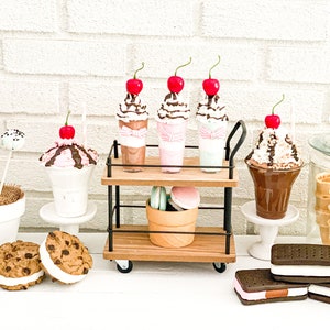 Faux Ice Cream Sandwich Fake Ice Cream Fake Sweets Fake Chipwich Ice Cream Day Tiered Tray Photo Props Fake Bake image 6