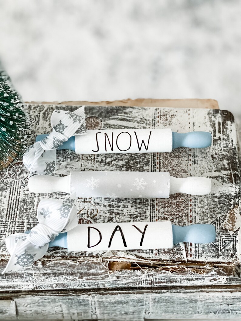 Winter Tiered Tray Decor Bundle Winter Bundle Snowflake Etsy