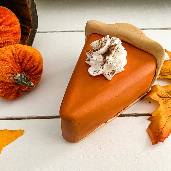 Faux Pumpkin Pie Fake Mini Pies Dessert Display kitchen Food Decor | Yum Fruit Photo Prop Props |Decoration Sugar Desserts |Home Bakery