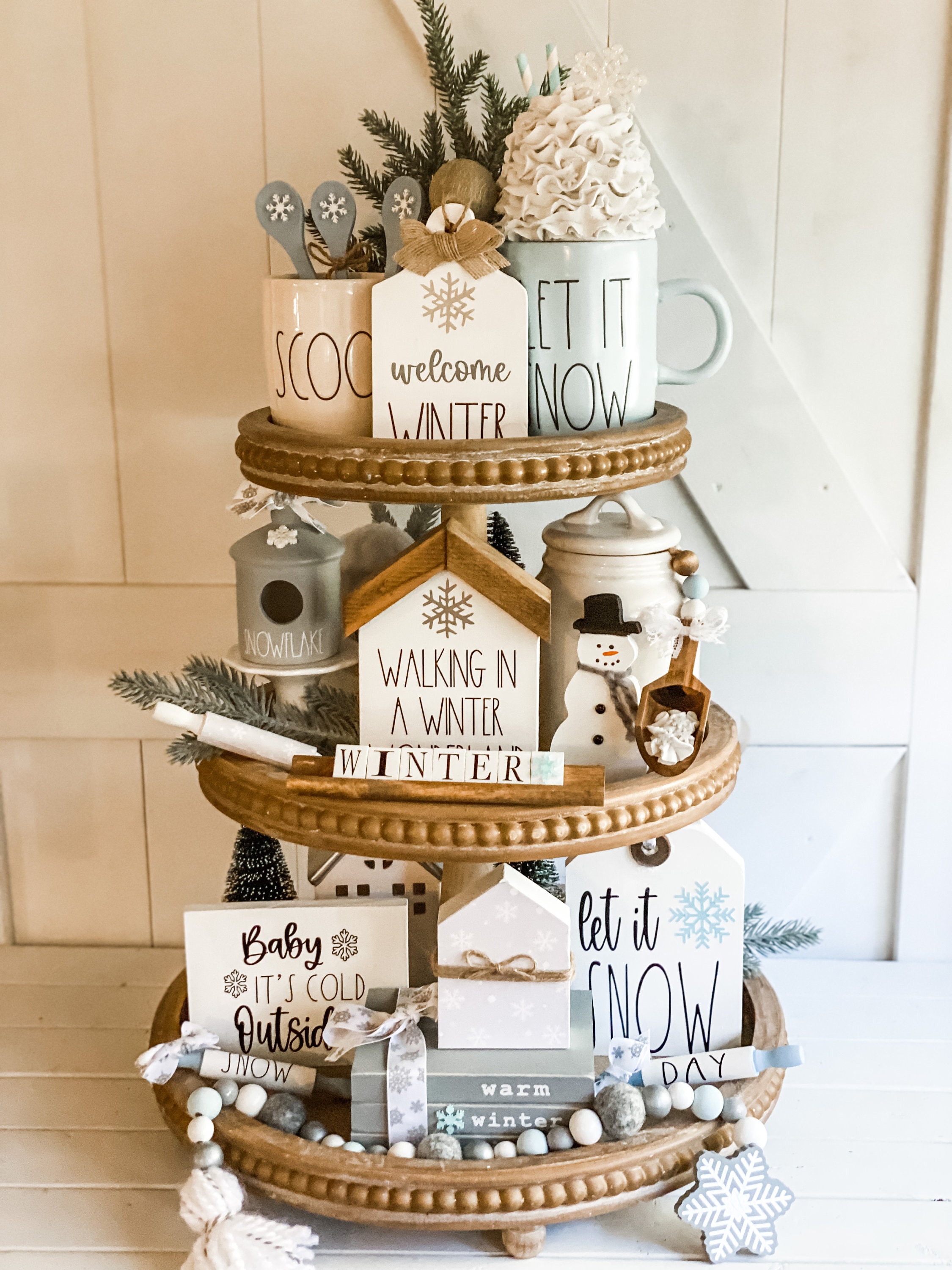 Winter Wonderland Tiered Tray Decor Bundle – Simply Adorable Creations