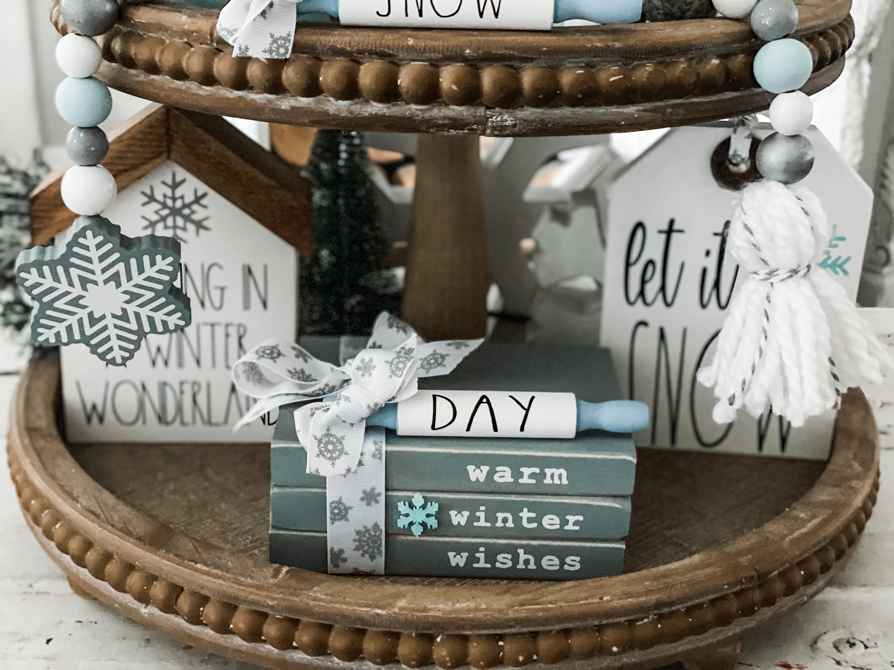 Winter Wonderland Tiered Tray Decor Bundle – Simply Adorable Creations