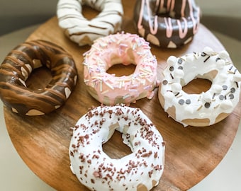 Faux Donuts| Fake Donuts|You Choose| Donut Set| | Faux Food Prop| Donut Tiered Tray | Handmade Fake Donuts| Fake Bake| Rae Dunn decor