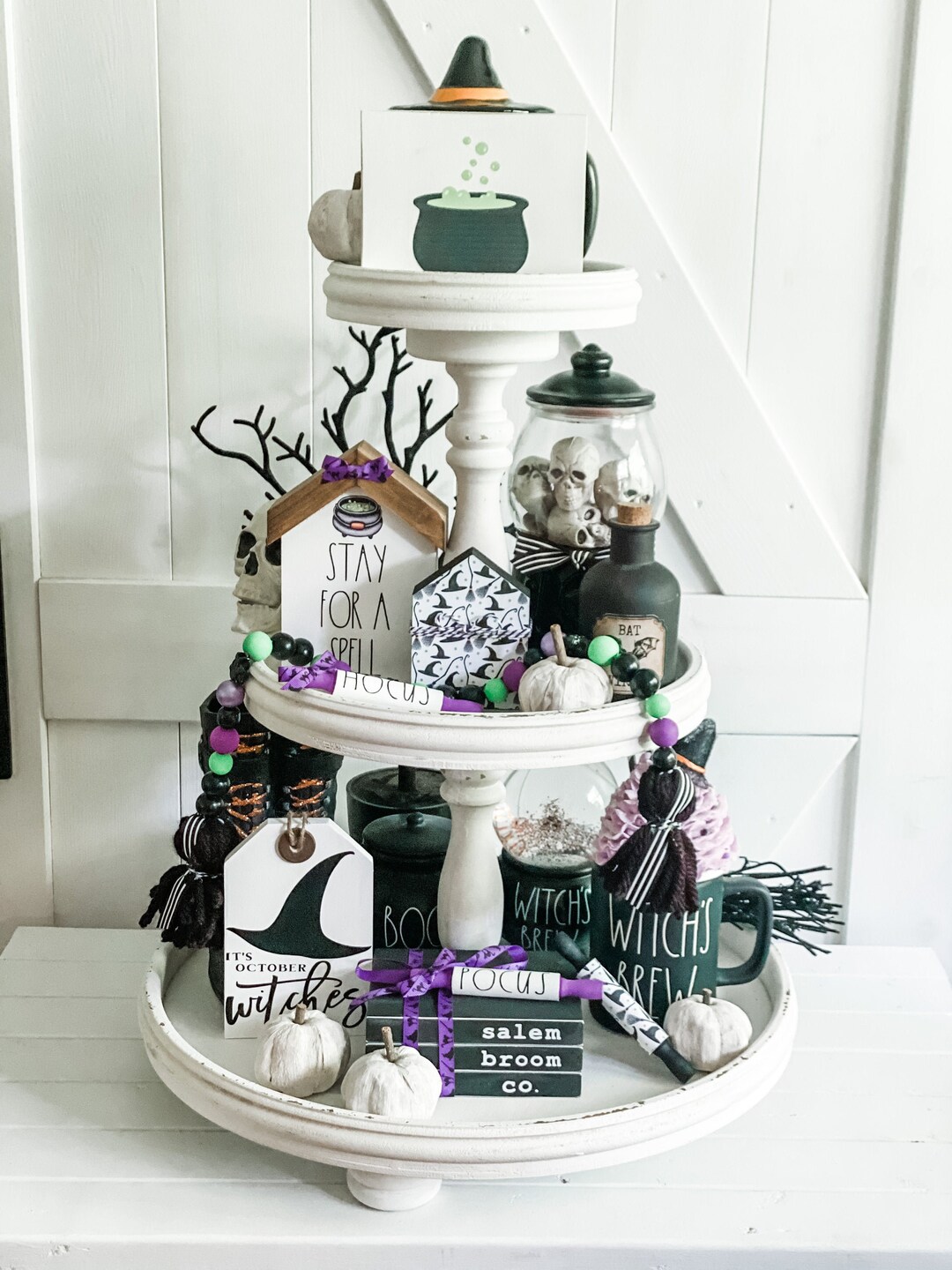 Witch Tiered Tray Decor Bundle Witch Bundle Witch Wood Decor Halloween Wood Sign Hocus Pocus Rae