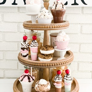 Faux Ice Cream Sandwich Fake Ice Cream Fake Sweets Fake Chipwich Ice Cream Day Tiered Tray Photo Props Fake Bake image 7