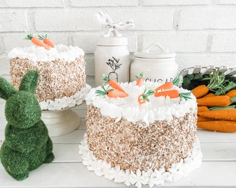 Fake Carrot Cake, Fake Food, Faux Cake, Photo Prop, Food Prop or Kitchen Prop