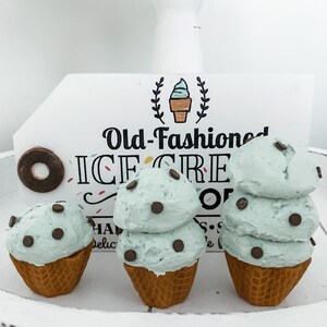Fake Ice Cream Scoops, Ice Cream Decor, Ice Cream Tiered Tray, Summer ...
