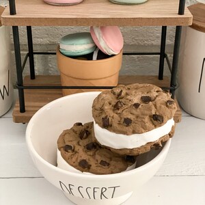 Faux Ice Cream Sandwich Fake Ice Cream Fake Sweets Fake Chipwich Ice Cream Day Tiered Tray Photo Props Fake Bake image 3