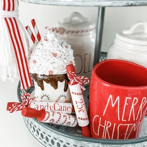 Peppermint Faux Whip Mug Topper