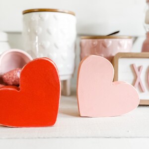 Wood heart, Chunky Wood Heart, Farmhouse Hearts ,heart Decor ,Valentine’s Day Tiered Tray Decor, Rae Dunn Decor