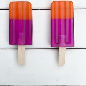 Faux PopsicleFake Ice cream Fake Americana food Fake Food Prop Patriotic Tiered Tray Decor Summer Faux Food Fake Bake Orange/ Purple