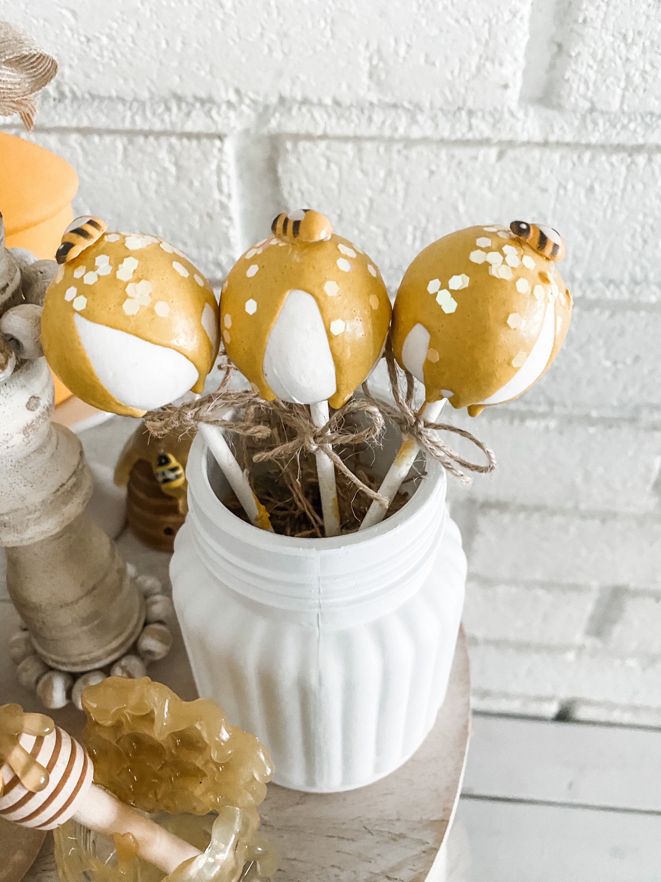 Faux Cake Pops Honey Cake Pop Bee Cake Pop faux Food Bee Etsy