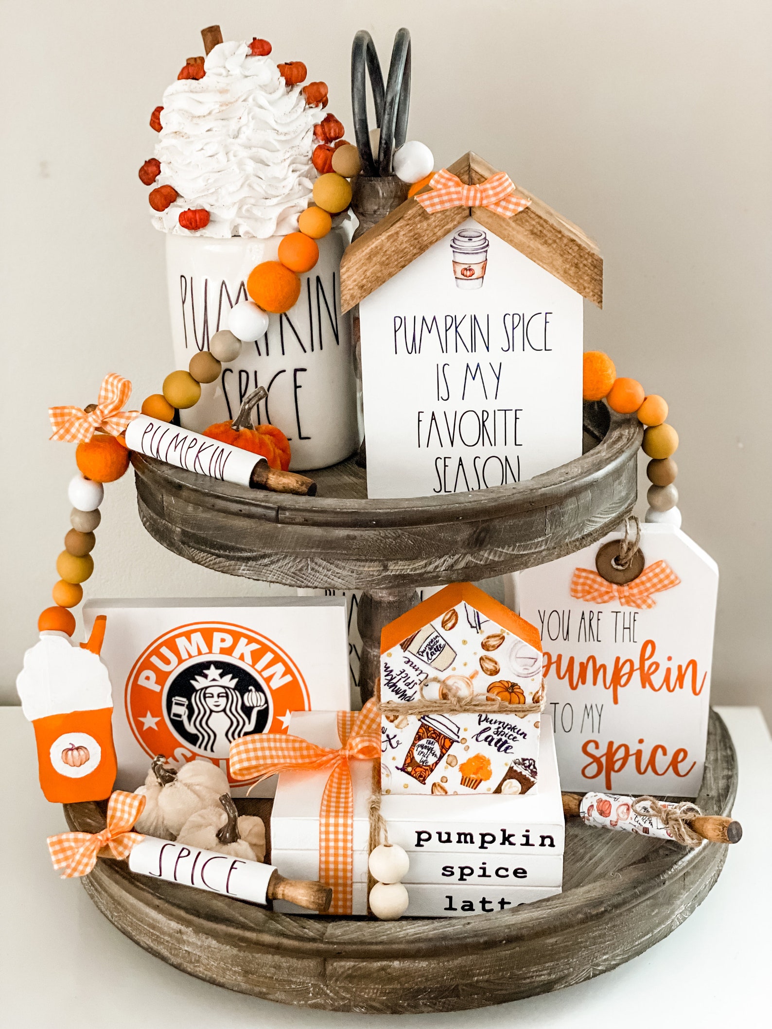 Miniature Pumpkin Spice Lattes & Cinnamon Sticks