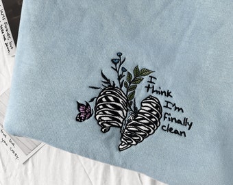 Clean Taylor Swift 1989 Crewneck Embroidered Sweatshirt | Swiftie Gifts, 1989 Taylor's Version Subtle Embroidered Shirt