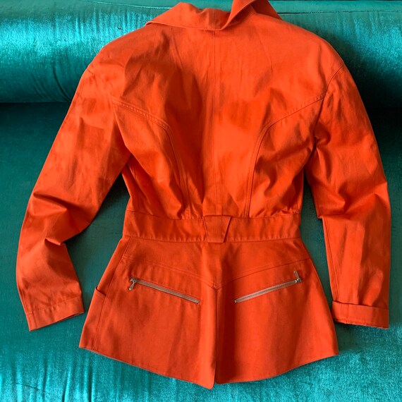 Thierry Mugler 70s vintage orange jacket