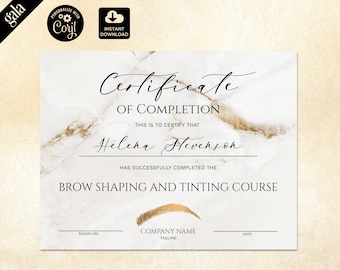 Sjabloon voor vormgeven en verven van wenkbrauwen (digitale download)