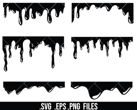 Dripping SVG Melting Svg Dripping Svg Files for Cricut Dripping Borders Svg  Dripping Silhouette Dripping Png Drip Cut File Digital Download