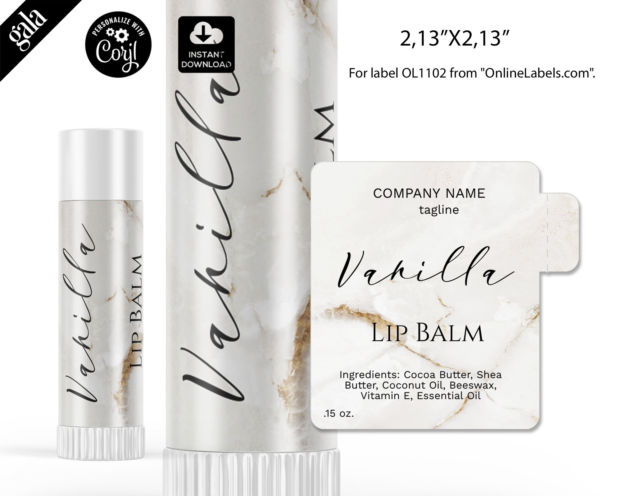Lip gloss label template