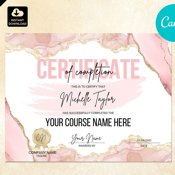 Abschlusszertifikat, Vorlage für Trainingszertifikate, Zertifikat für Wimpern Schönheit, Certifikat für die Wertschätzung, Make-up-Zertifikat CAN014