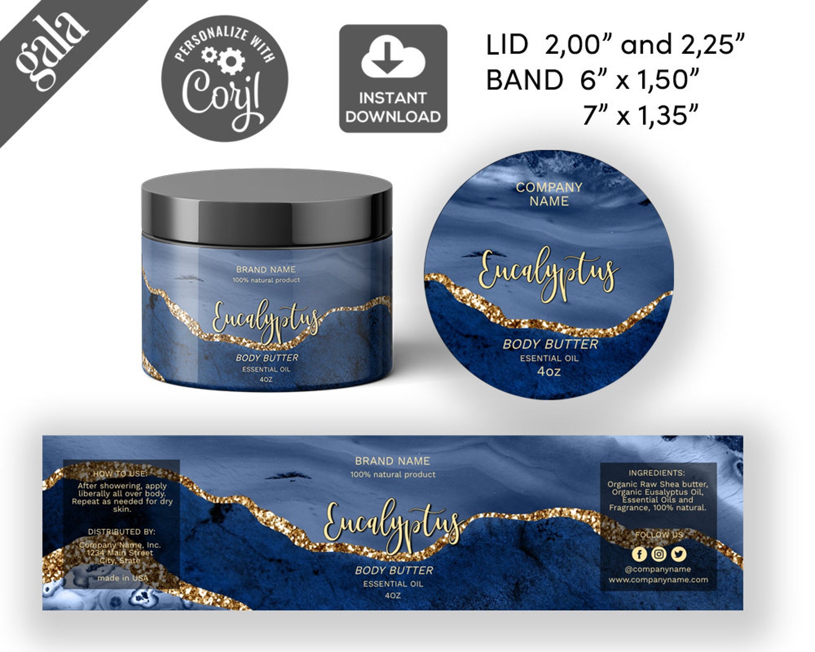 Wrap Around Label Template Candle Jar Label Body Product Etsy