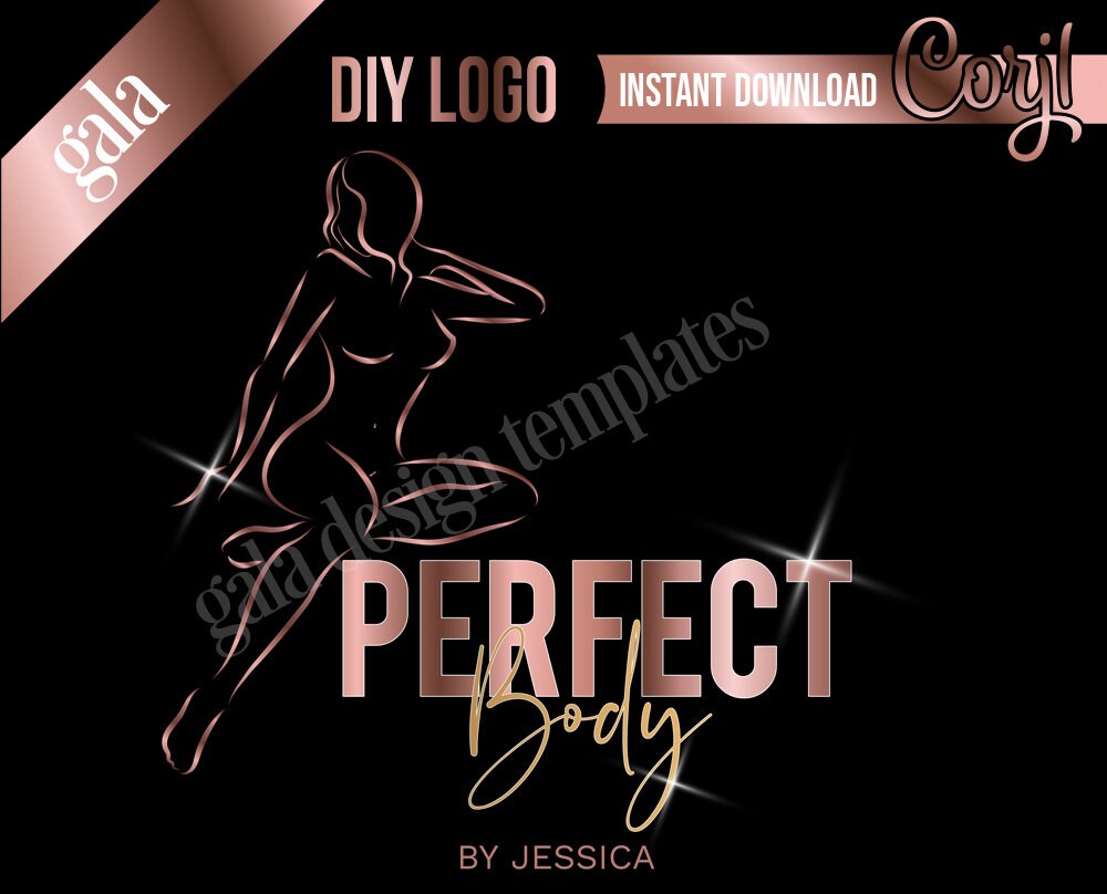 Body Contouring Logo Body Sculpting Logo Design Waist Etsy