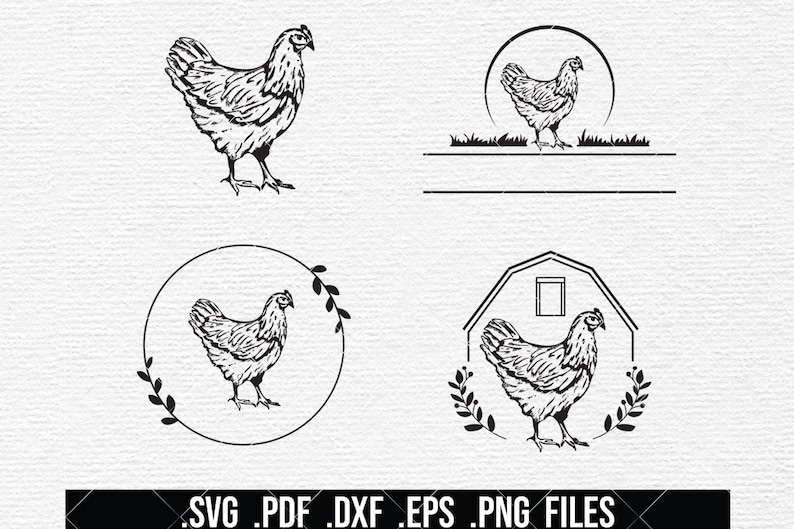 Chicken Egg Farm SVG Hen Silhouette Organic Egg Farmhouse Etsy