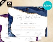 Holy Spirit Baptism Certificate: DIY Canva Template (Digital Download)