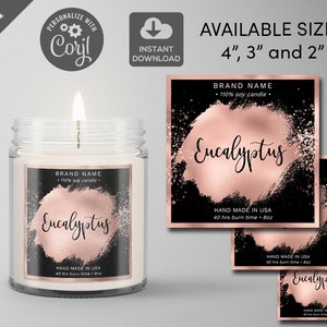 Free custom Candle Labels templates to design