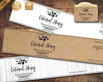 Rustic Soap Label Template: Vintage Kraft Design (Digital Download)