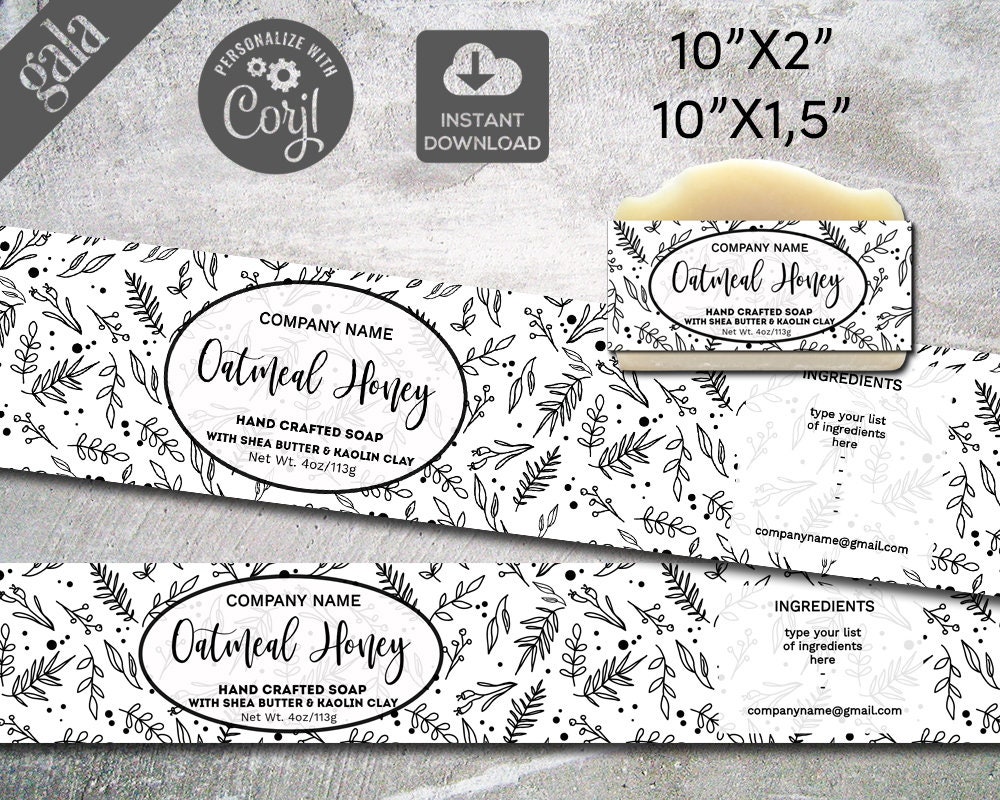 Soap Labels 10x1.5 Flower Pattern Product Label Floral - Etsy