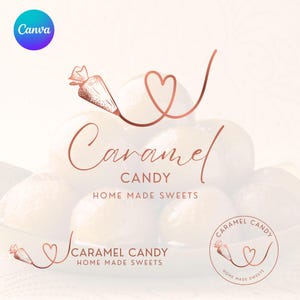 Bakery Logo Cake Logo Design Canva Template | Pastry Dessert Logo CAN 013